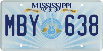 MS license plate MBY638
