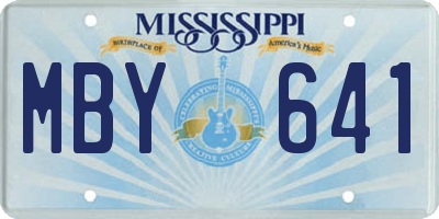 MS license plate MBY641