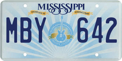 MS license plate MBY642