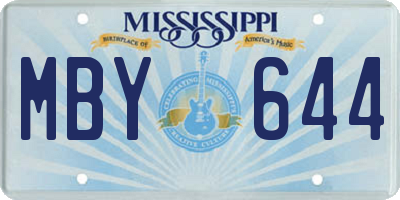 MS license plate MBY644