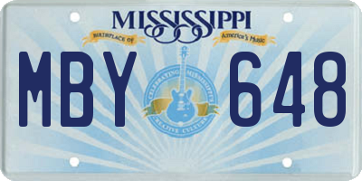 MS license plate MBY648