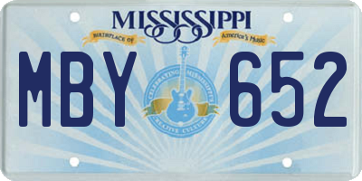 MS license plate MBY652