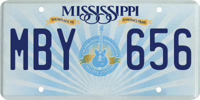 MS license plate MBY656