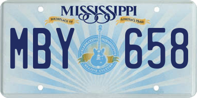 MS license plate MBY658