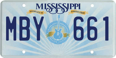MS license plate MBY661