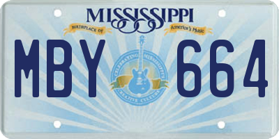 MS license plate MBY664
