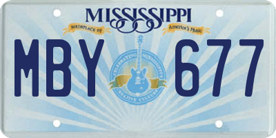 MS license plate MBY677