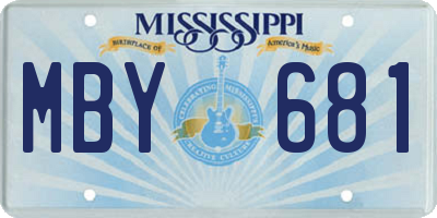 MS license plate MBY681