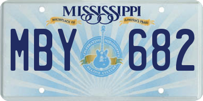 MS license plate MBY682