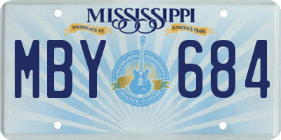 MS license plate MBY684