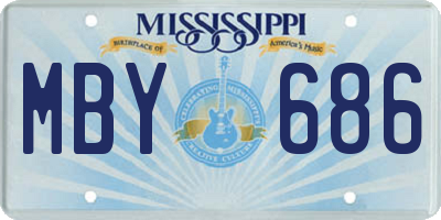 MS license plate MBY686