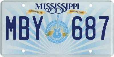 MS license plate MBY687