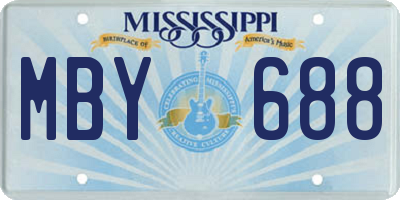 MS license plate MBY688
