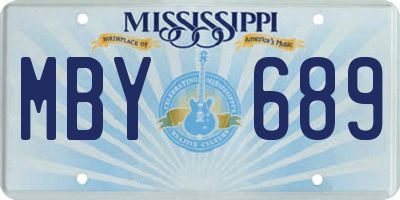 MS license plate MBY689