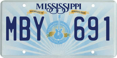 MS license plate MBY691