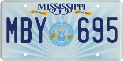MS license plate MBY695