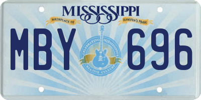MS license plate MBY696