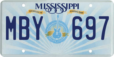 MS license plate MBY697