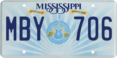 MS license plate MBY706