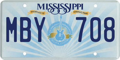 MS license plate MBY708