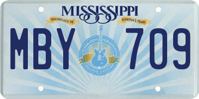 MS license plate MBY709
