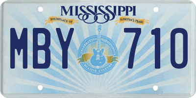 MS license plate MBY710