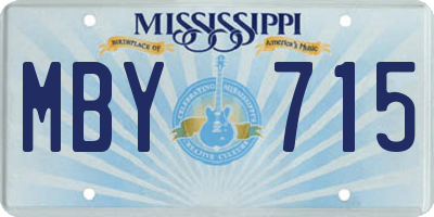 MS license plate MBY715