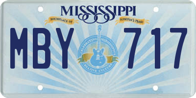 MS license plate MBY717