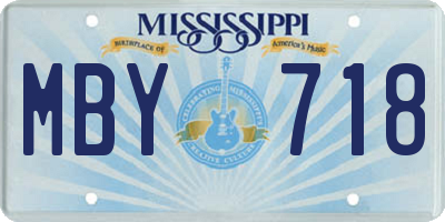 MS license plate MBY718