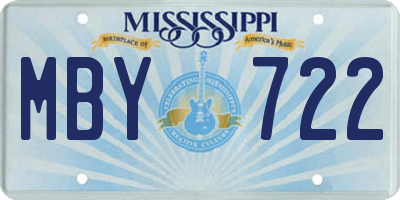MS license plate MBY722