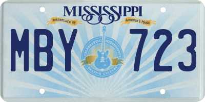 MS license plate MBY723
