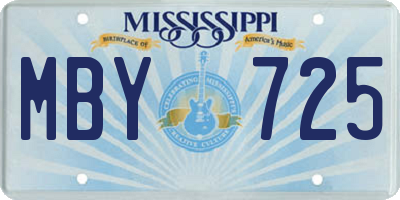 MS license plate MBY725