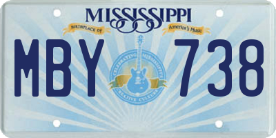MS license plate MBY738