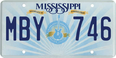 MS license plate MBY746