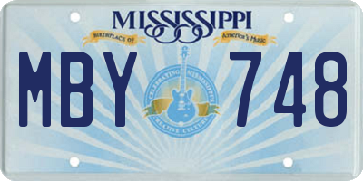 MS license plate MBY748