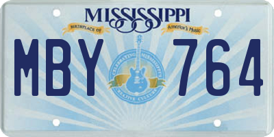 MS license plate MBY764