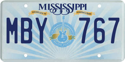 MS license plate MBY767
