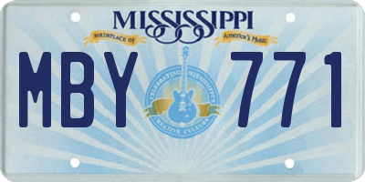 MS license plate MBY771