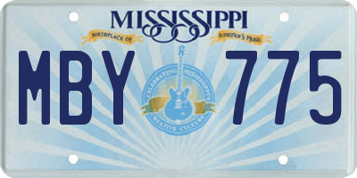 MS license plate MBY775