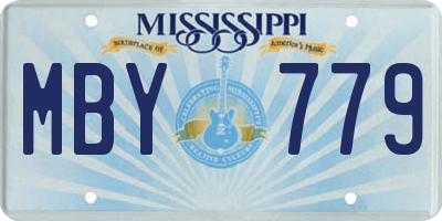 MS license plate MBY779