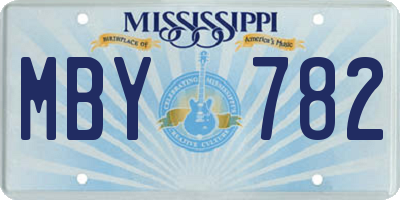 MS license plate MBY782