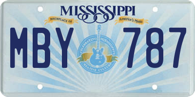 MS license plate MBY787