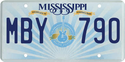 MS license plate MBY790