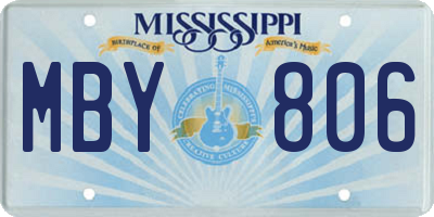 MS license plate MBY806