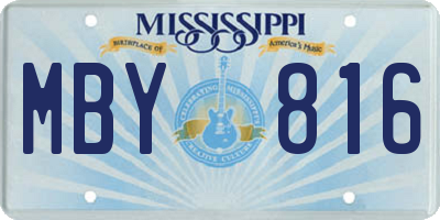 MS license plate MBY816