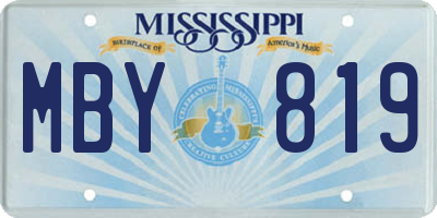 MS license plate MBY819