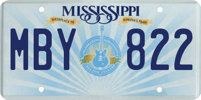 MS license plate MBY822