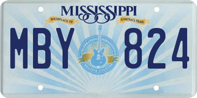 MS license plate MBY824