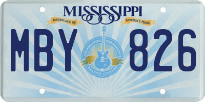 MS license plate MBY826