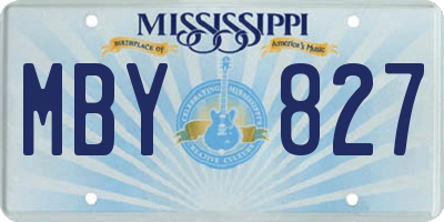 MS license plate MBY827